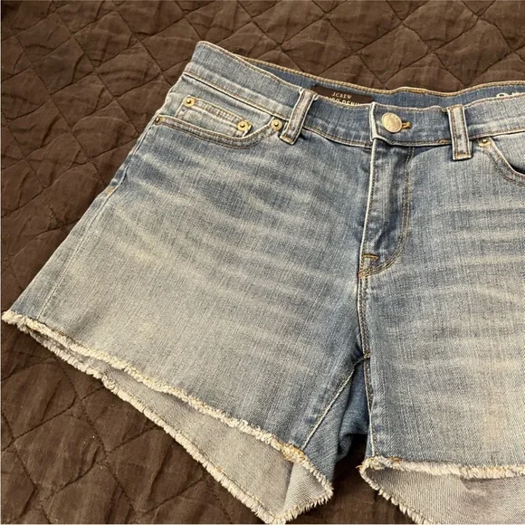 J.Crew Indigo Denim Cutoff Shorts Size 27 Jean Shorts - Picture 3 of 7